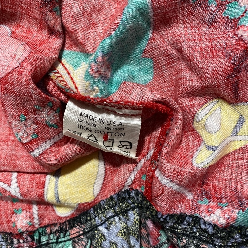 Vintage Vibrant Red Floral Kids Dress - Picture 14 of 16